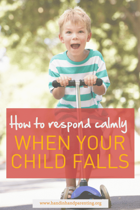 parenting, responding calmly when a child gets hurt